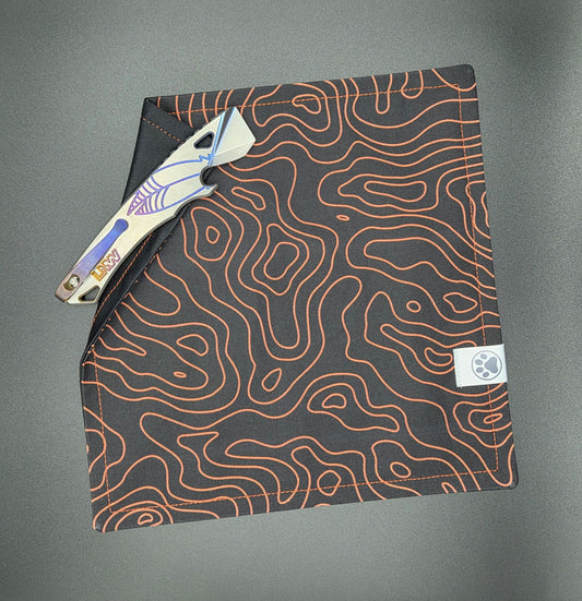 Orange/Black Topo