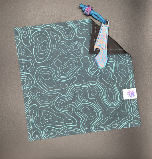 Dark Teal Topo