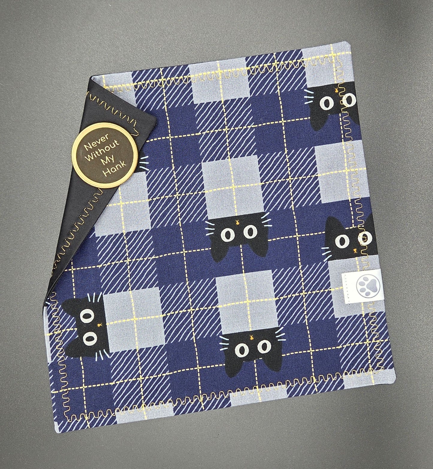 Blue Kitty Plaid