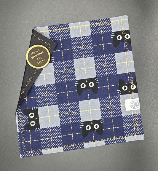 Blue Kitty Plaid